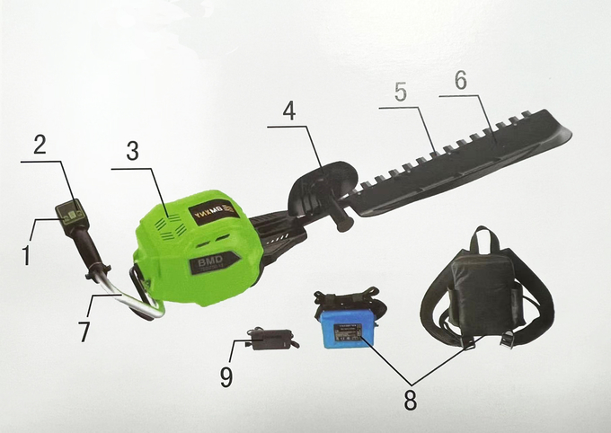 20V ασύρματο ηλεκτρικό μικρό Trimmer φρακτών προσιτότητας μπαταριών μακρύ 450MM λεπίδα 0
