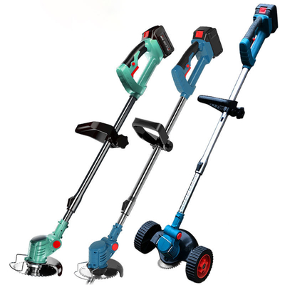 850W 24V Cordless Grass Brush Trimmer with Swing Plastic Blade for Garden Works