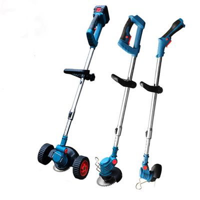 850W 24V Cordless Grass Brush Trimmer with Swing Plastic Blade for Garden Works